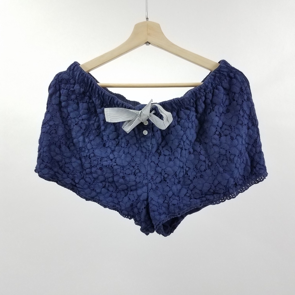 DKNY Navy Lace Pajama Shorts Large L